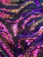 Load image into Gallery viewer, Violet purple Sequins flip Stretch Fabric Wedding Prom Dress and more
