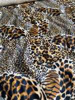 Load image into Gallery viewer, Mixed Animal print Velboa Fabric BY THE YARD 60" Wide
