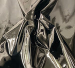 Load image into Gallery viewer, Black Vinyl faux leather Chrome Mirror Glossy Fabric Upholstery
