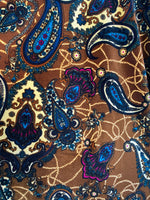 Load image into Gallery viewer, Burnout Velvet Stretch, brown paisley  60” wide
