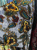 Load image into Gallery viewer, Burnout Velvet Stretch, white paisley  60” wide
