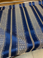 Load image into Gallery viewer, Stripe Midnight  Renaissance Jacquard  Upholstery drapery fabric by the yard
