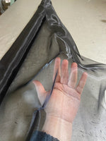 Load image into Gallery viewer, Black  crystal Organza  sheer fabric polyester 58" wide
