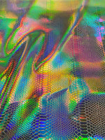 Load image into Gallery viewer, Holographic Cobra Glossy vinyl Fabric Material by the yard
