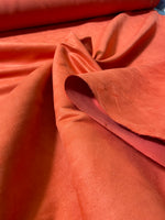 Load image into Gallery viewer, Orange micro faux suede upholstery fabric BY THE YARD 58" Wide No Stretch
