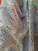 Load image into Gallery viewer, Confetti small Polka Dot sequin mesh back fabric BY THE YARD 45" Wide
