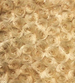 Load image into Gallery viewer, Minky Rosebud floral fur soft fabric BY THE YARD 60" Wide- Camel
