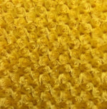 Load image into Gallery viewer, Minky Yellow Rosebud floral fur soft fabric BY THE YARD 60" Wide
