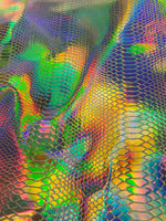 Load image into Gallery viewer, Holographic Cobra Glossy vinyl Fabric Material by the yard
