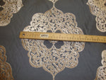 Load image into Gallery viewer, Wheat Burn Out Floral Velvet Upholstery and Drapery fabric per yard
