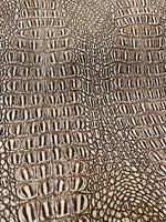 Load image into Gallery viewer, Brown/beige Gator Upholstery vinyl faux leather fabric per yard 54" wide
