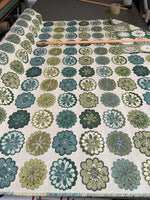 Load image into Gallery viewer, Jacquard Green Blossom Flower Upholstery Drapery Fabric BY THE YARD 54" Wide
