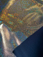 Load image into Gallery viewer, 4-Way Stretch Black gold Mystique Spandex swimsuits dance Fabric by the yard 60 " Wide
