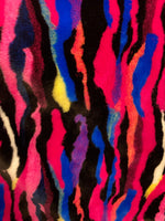 Load image into Gallery viewer, Multi faux fur Himalaya glacier fabric per yard
