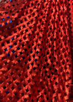 Load image into Gallery viewer, Laser cut foil 4 way stretch fishnet Fabric by the yard 60" wide
