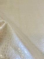 Load image into Gallery viewer, Vinyl faux leather Embossed Crocodile spots upholstery fabric 54" Wide
