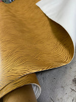 Load image into Gallery viewer, Gold faux leather vinyl upholstery fabric 54" wide
