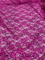 Load image into Gallery viewer, Cheetah Stretch Lace poly Fabric By The Yard Wedding, Prom, Dresses, Lingerie, Pageant
