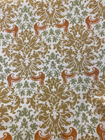 Load image into Gallery viewer, Gold damask Jacquard  Upholstery drapery fabric by the yard
