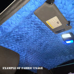Load image into Gallery viewer, Royal Suede Quilted Auto Headliner Headboard Fabric with 3/8" Foam Backing Upholstery 58" Wide
