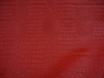 Load image into Gallery viewer, Red matt Gator upholstery Faux vinyl fabric per yard
