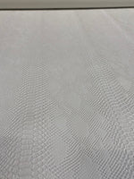 Load image into Gallery viewer, White viper upholstery vinyl leather Snake Embossed fabric sold by the yard 54" Wide
