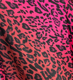 Load image into Gallery viewer, Fuchsia leopard  nylon spandex iridescent foil 4way 58/60"
