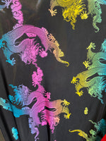 Load image into Gallery viewer, Stretch Spandex Fabric , Dragon Hologram 4 way stretch 58" wide fabric
