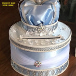Load image into Gallery viewer, Sky blue Satin Crepe solid Shimmer Dress wedding tablecloth Fabric 60" Wide  Sold By the yard
