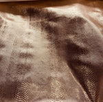 Load image into Gallery viewer, Vinyl faux leather,Rose gold ,Holographic alligator Hologram Glossy fabric
