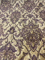 Load image into Gallery viewer, Lavender Damask Chenille Upholstery Fabric – Elegant Decorative Fabric by the Yard for Drapery, Pillows, Furniture, Crafts
