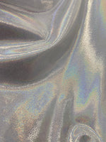 Load image into Gallery viewer, Silver hologram 4-Way Stretch Mystique Spandex Fabric 60 " Wide
