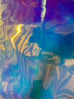 Load image into Gallery viewer, Vinyl faux leather Galaxy pearl Iridescent multi color Fabric

