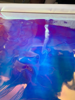 Load image into Gallery viewer, Vinyl faux leather Galaxy pearl Iridescent multi color Fabric
