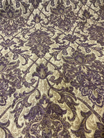 Load image into Gallery viewer, Lavender Damask Chenille Upholstery Fabric – Elegant Decorative Fabric by the Yard for Drapery, Pillows, Furniture, Crafts
