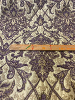 Load image into Gallery viewer, Lavender Damask Chenille Upholstery Fabric – Elegant Decorative Fabric by the Yard for Drapery, Pillows, Furniture, Crafts
