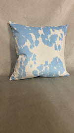 Load image into Gallery viewer, baby blue RODEO COWHIDE Faux Fur 18"x18" Pillows - Home Decor cow pillow covers
