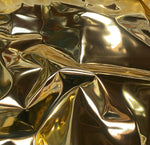 Load image into Gallery viewer, Gold Chrome Mirror Glossy Vinyl  Fabric for Shoes Bags Clothing Upholstery Sewing
