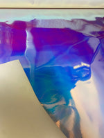 Load image into Gallery viewer, Vinyl faux leather Galaxy pearl Iridescent multi color Fabric
