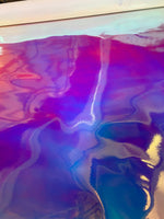 Load image into Gallery viewer, Vinyl faux leather Galaxy pearl Iridescent multi color Fabric
