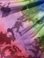 Load image into Gallery viewer, Purple  Camouflage hologram stretch spandex fabric SOLD BY YARD 60 inches wide
