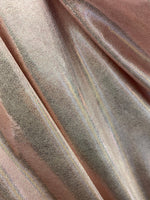 Load image into Gallery viewer, 4 way stretch Mystique Metallic fabric - Rose Gold 60" Wide
