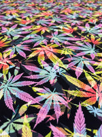Load image into Gallery viewer, Stretch spandex multicolored , Tie dye Nylon FLOWER  (PLANT) leaves sold by the yard
