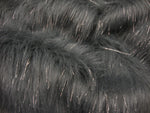 Load image into Gallery viewer, Grey  Sparkle Faux Fur Fabric Per Yard 60" wide
