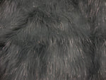 Load image into Gallery viewer, Grey  Sparkle Faux Fur Fabric Per Yard 60" wide

