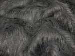 Load image into Gallery viewer, Grey  Sparkle Faux Fur Fabric Per Yard 60" wide
