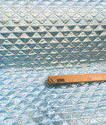 Load image into Gallery viewer, Blue Quilted Diamond Satin Fabric – Soft Shiny Satin Material for Sewing, Home Decor &amp; Apparel
