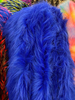 Load image into Gallery viewer, Sparkle royal faux fur Fabric by the  Yard 60" wide
