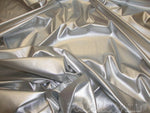 Load image into Gallery viewer, Silver Fetish Vinyl Clothing fabric per yard
