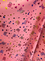 Load image into Gallery viewer, Pink Scuba stretch on foil Butterfly  60" Wide
